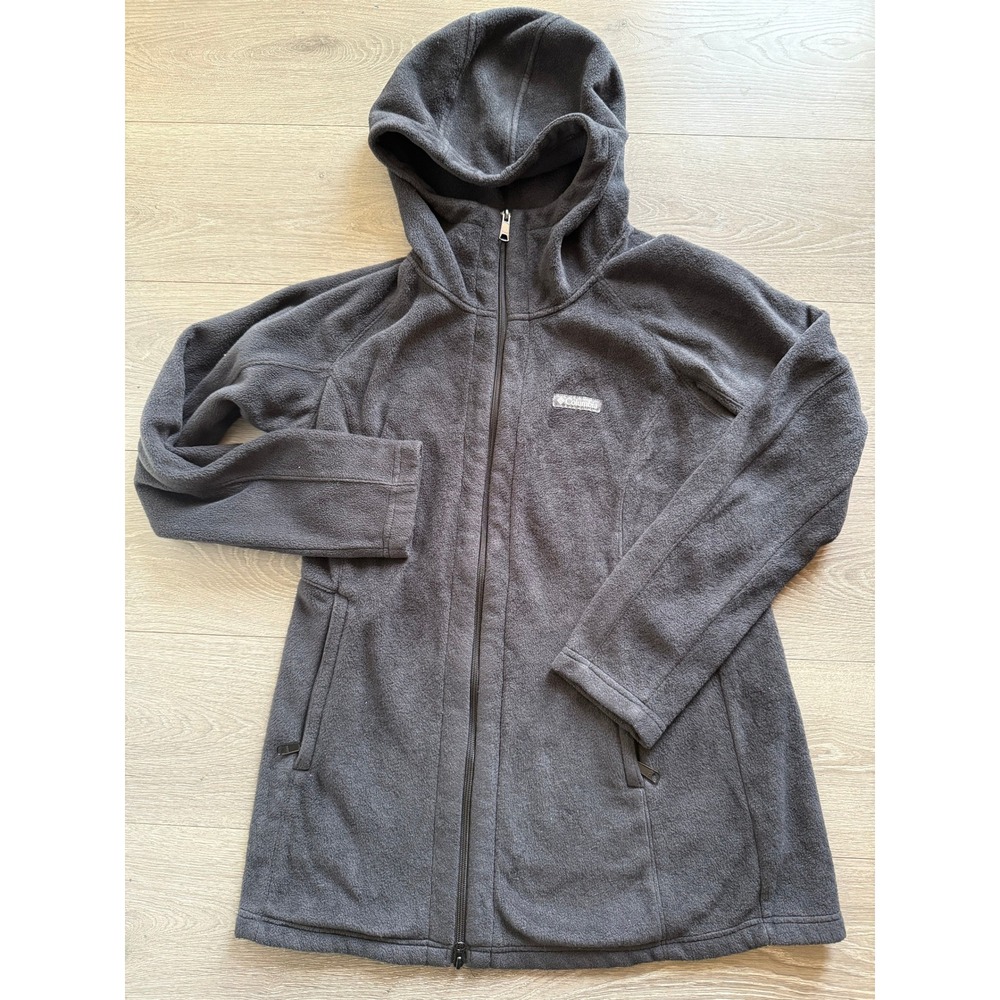 Columbia Women Fleece Zip‎ Up Jacket Gray Full Zip Pockets
